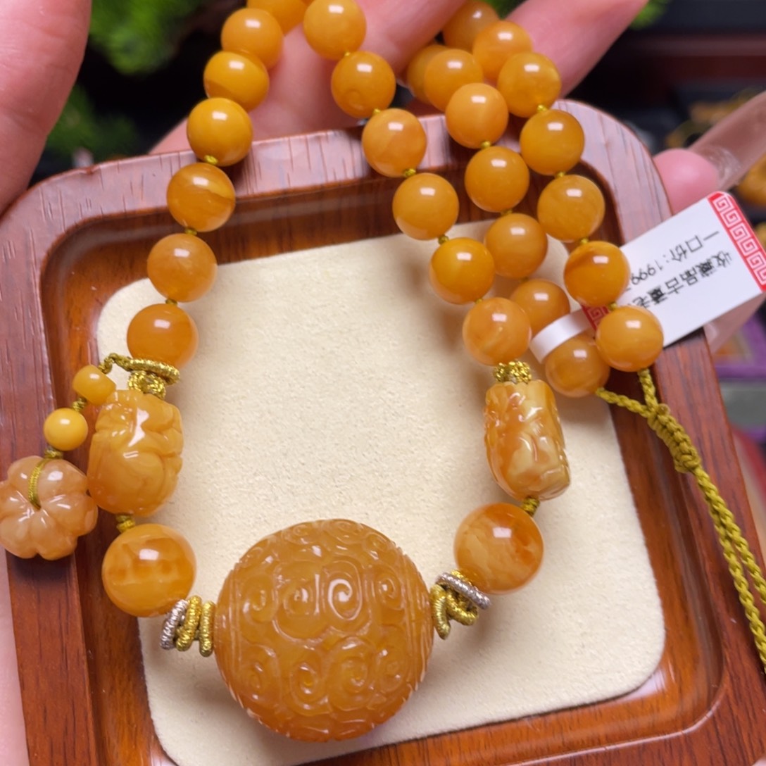 蜜蜡颈饰未镶嵌项链