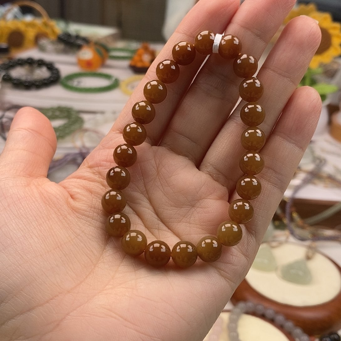 和田玉手串未镶嵌晟*