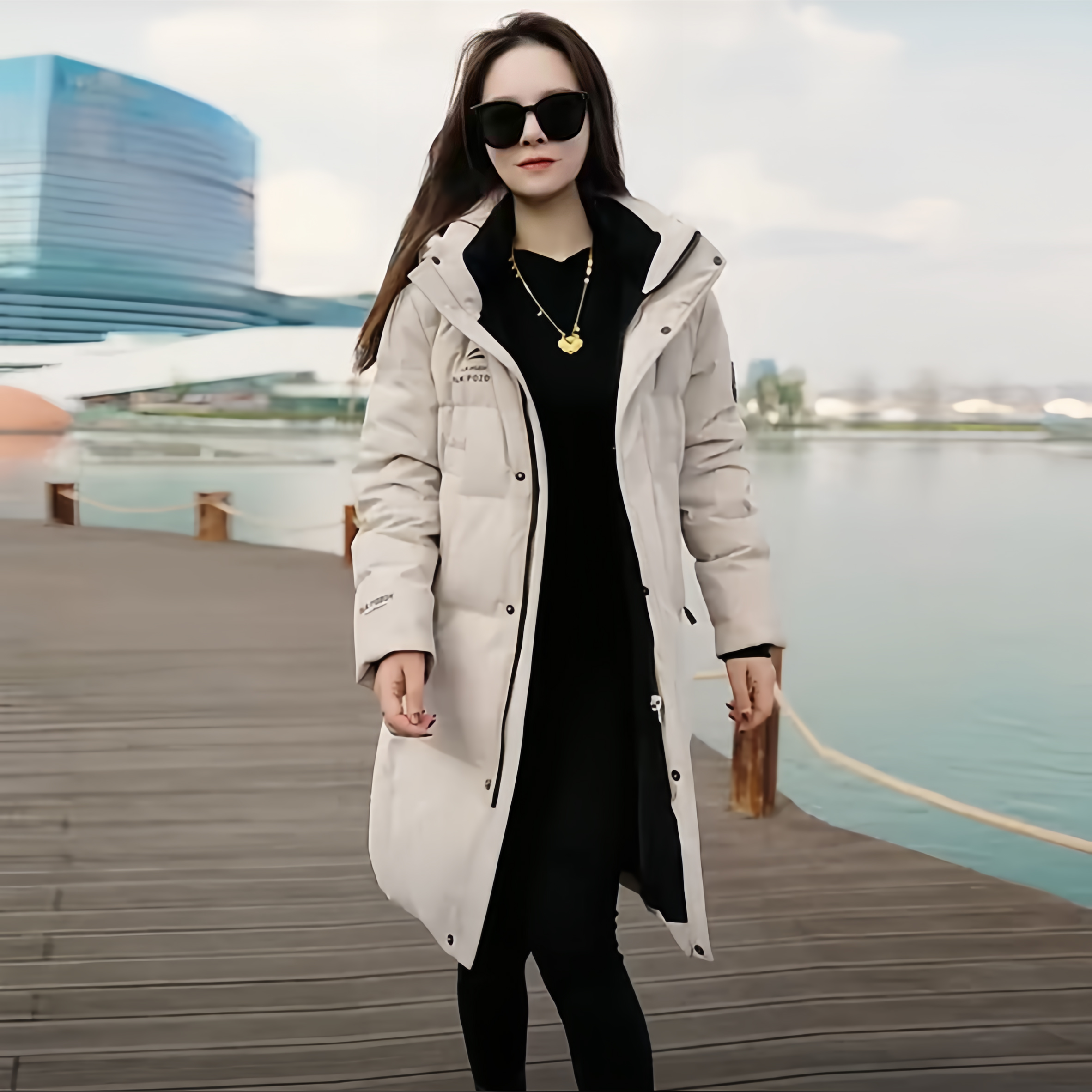 冬季新款棉服时尚气质中长款女显瘦百搭外套