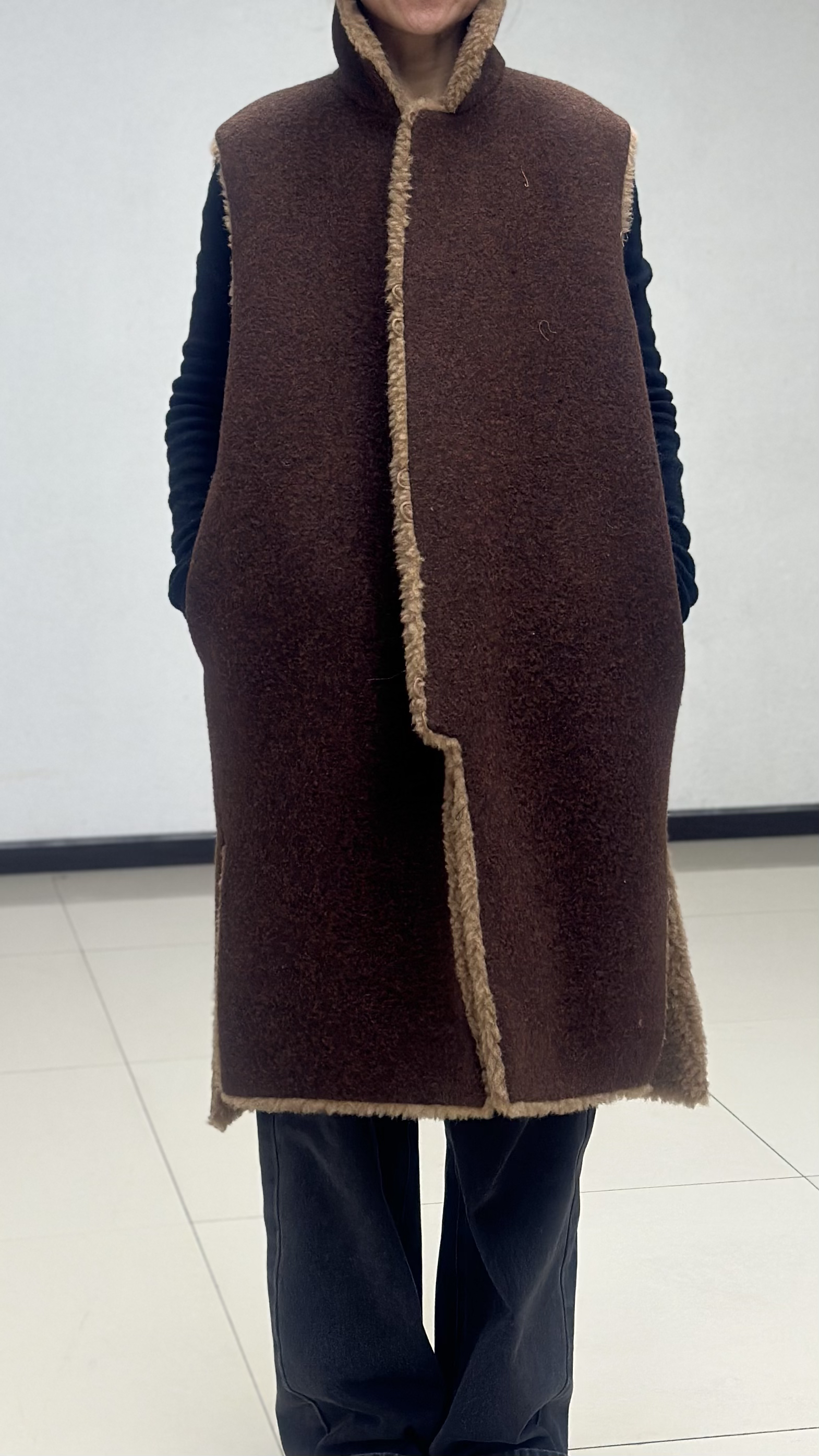 卓立•秦 新款骆驼绒马甲