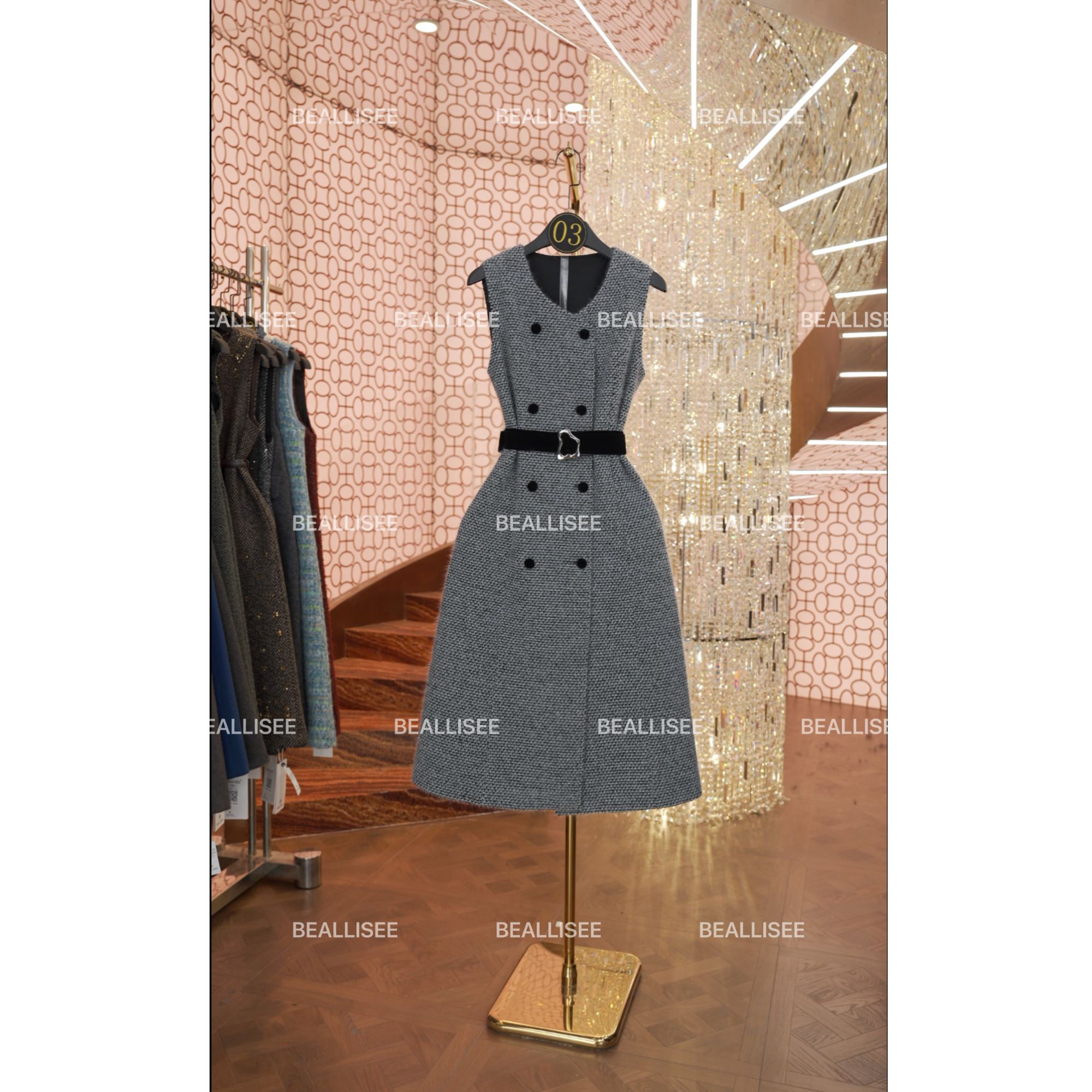 【宠粉价】秋冬新款无袖显瘦国风时尚宽松连衣裙W-A1686