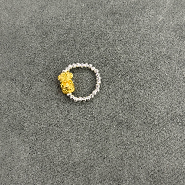 925银戒指 银制貔貅戒指-3218