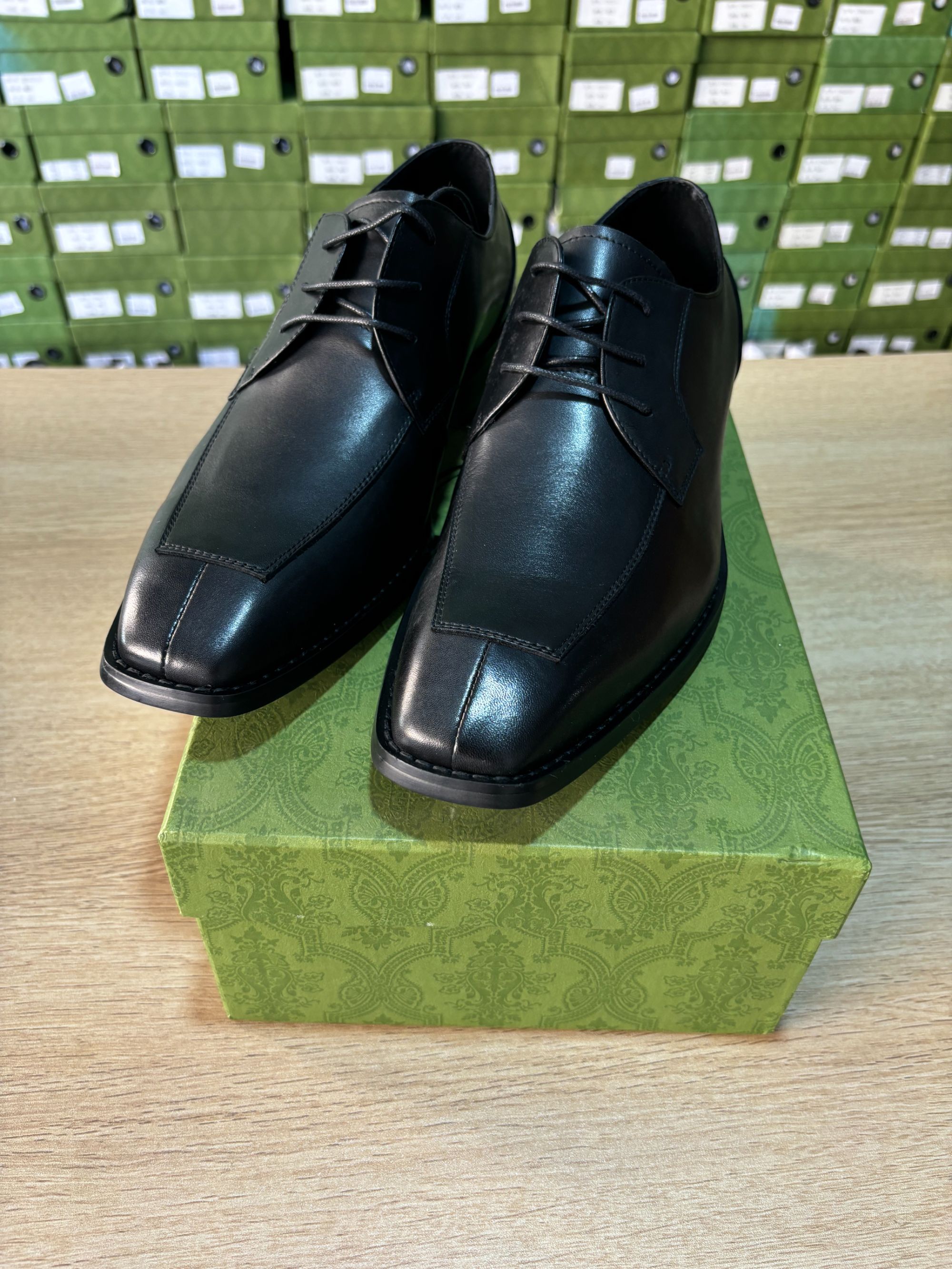 方头纯色系带德比鞋平跟休闲皮鞋皮鞋牛津鞋男士真皮英伦风104