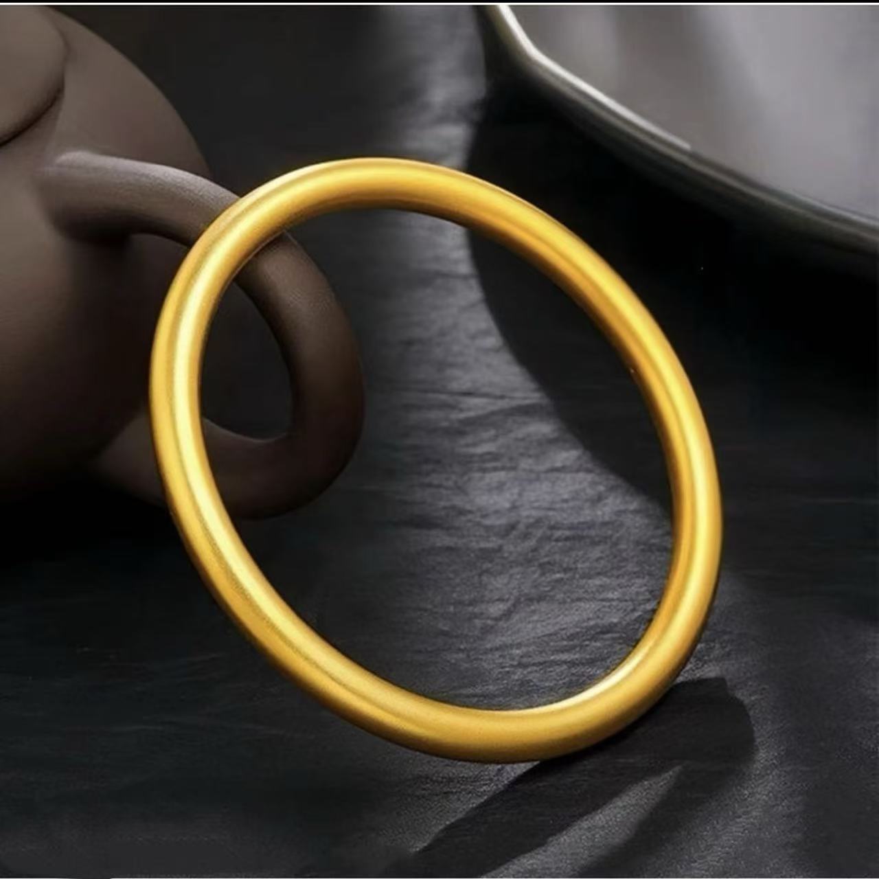 足金999古法素圈手镯FGBM13