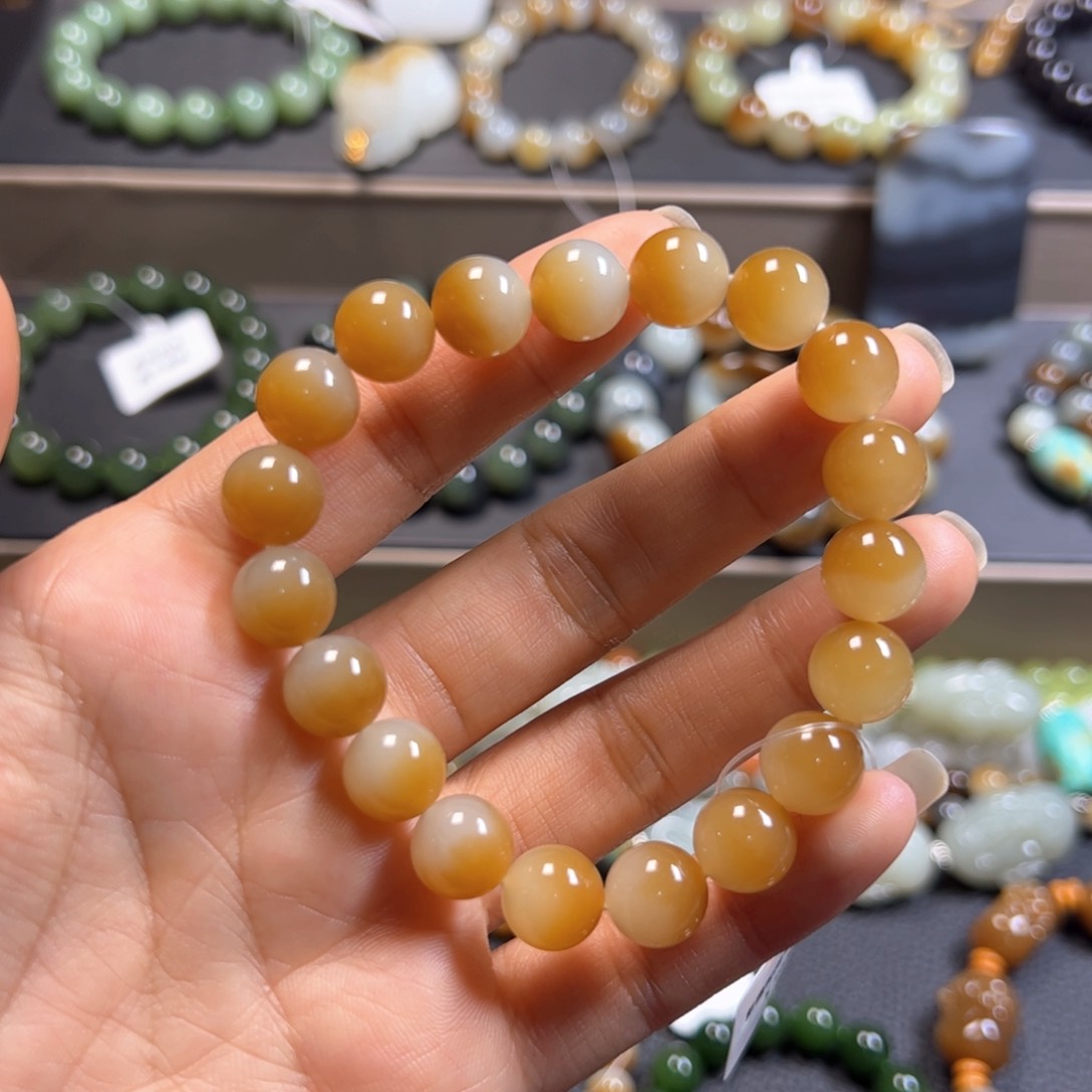 和田玉手链未镶嵌打****兽