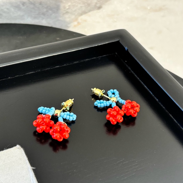 铜合金耳饰 蝴蝶结zz耳环EH3247