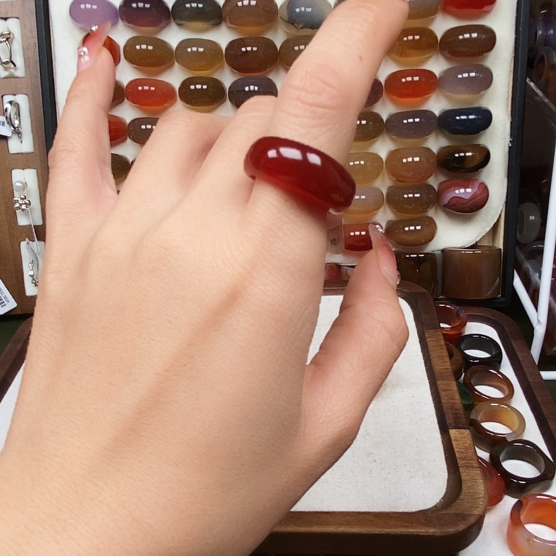 指***河玛瑙/玉髓未镶嵌戒指