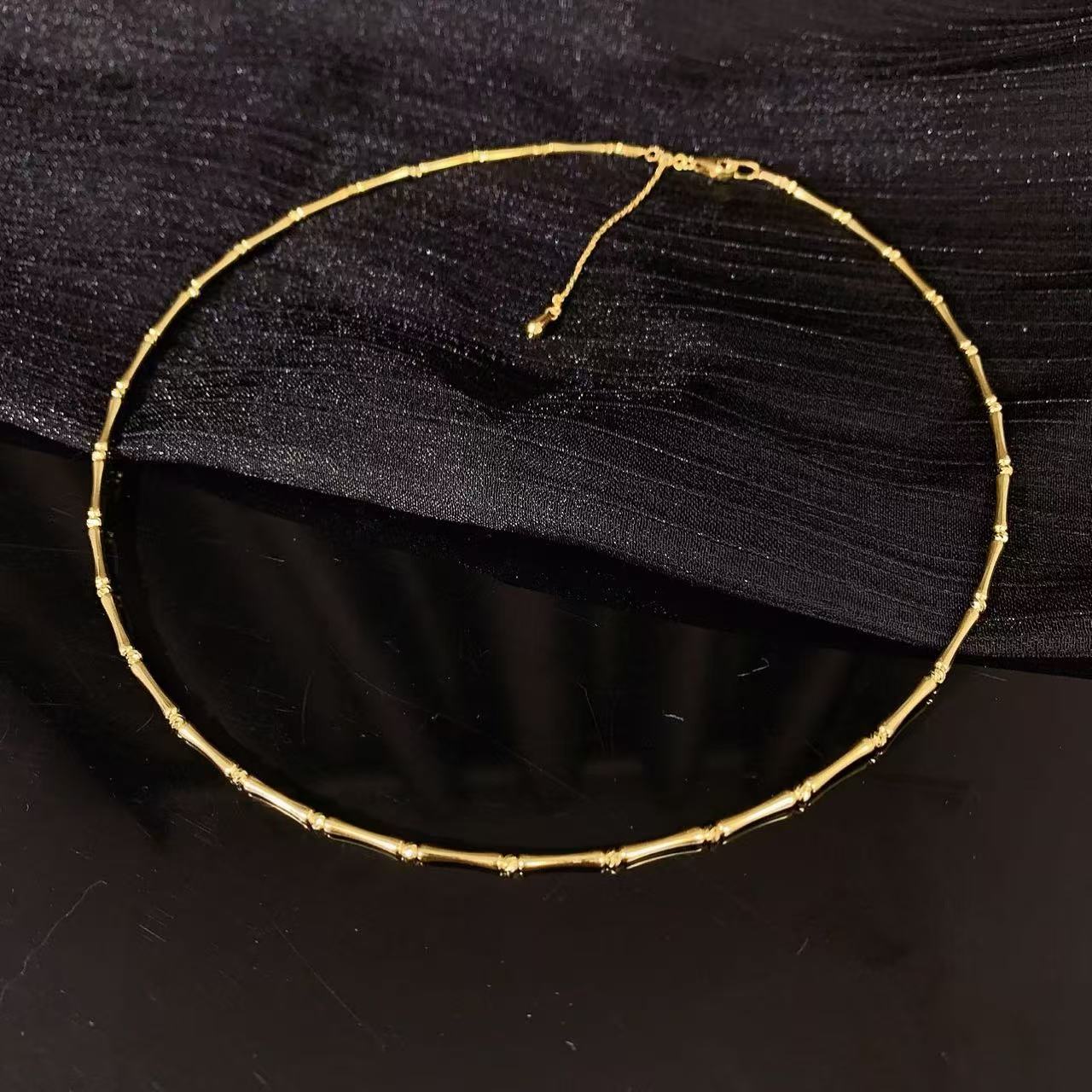 【伟新源】足金999 5G工艺 竹节项圈6.81克（40+5cm）