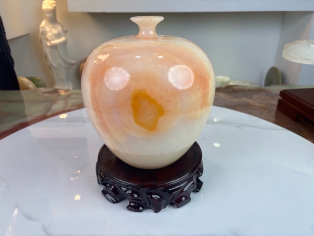 红花冰花瓶新中式家居客厅玄关装饰品