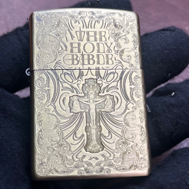 Zippo打火机黄铜十字架