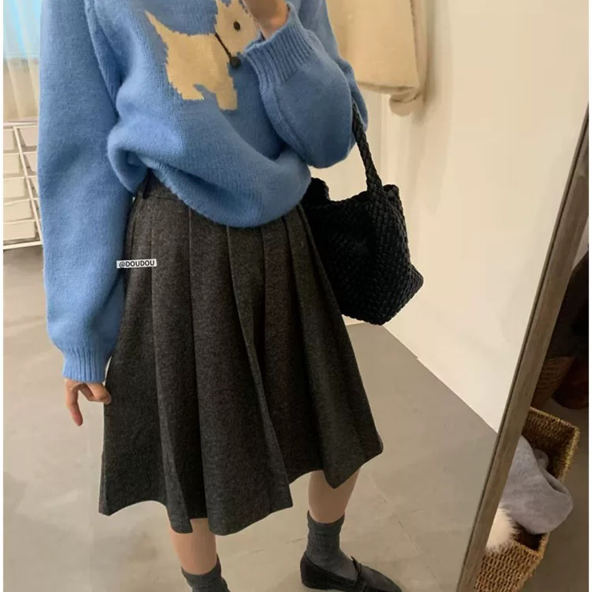 【刘噗噗】知识分子！韩系厚毛呢百褶半裙！2025秋冬显瘦一绝2223