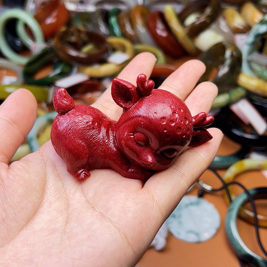 蛇纹石玉颈饰银S925镶嵌