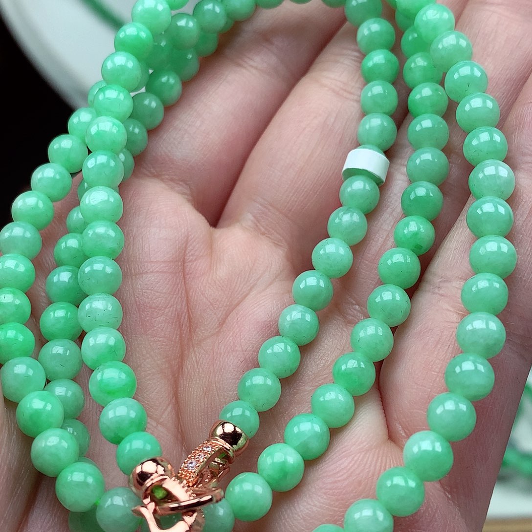 翡翠未镶嵌毛衣链翡翠