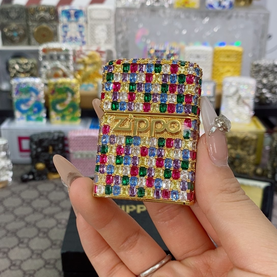 镜面满钻彩虹迪打火机