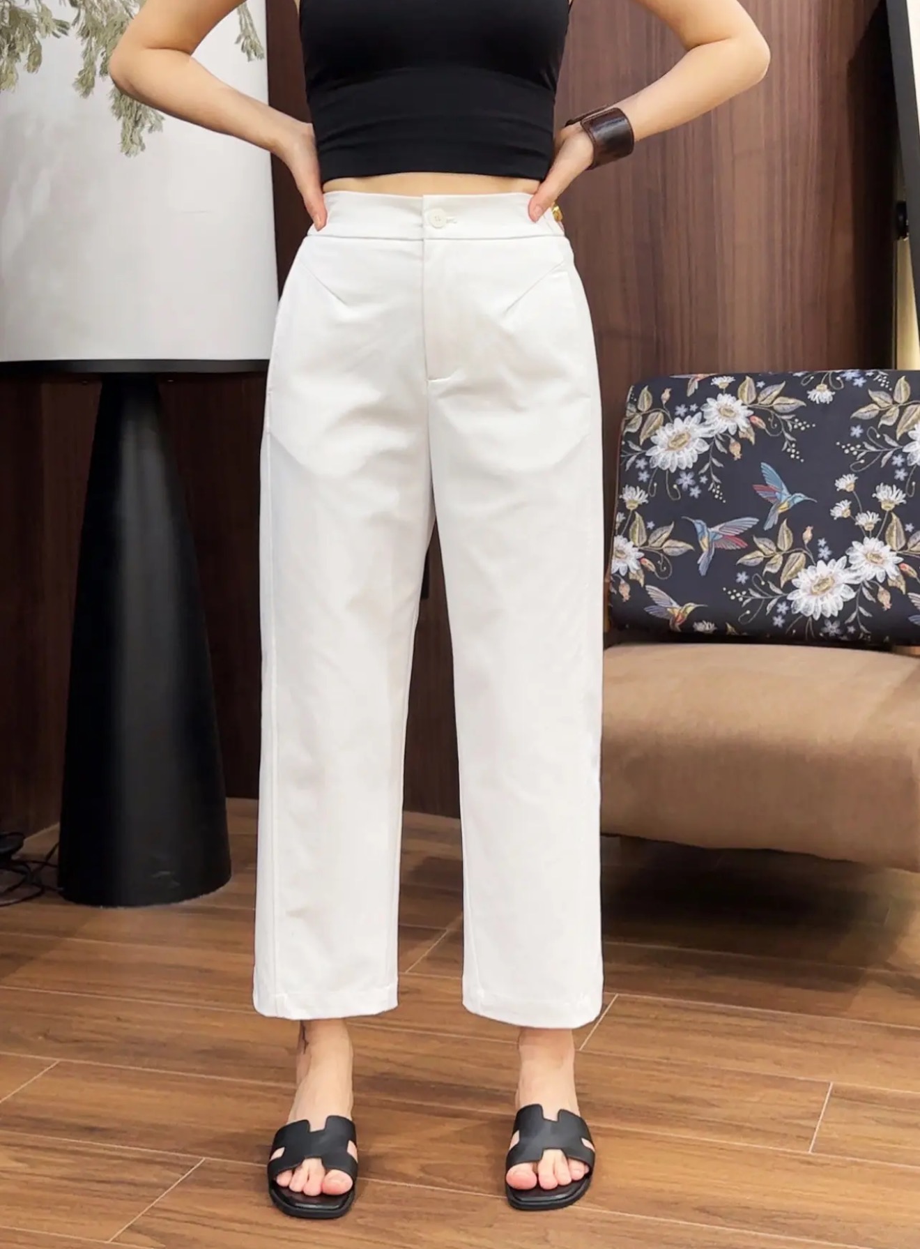 深圳南油美美 【一抹平九分裤】定制舒柔特抗皱显瘦九分裤A2423