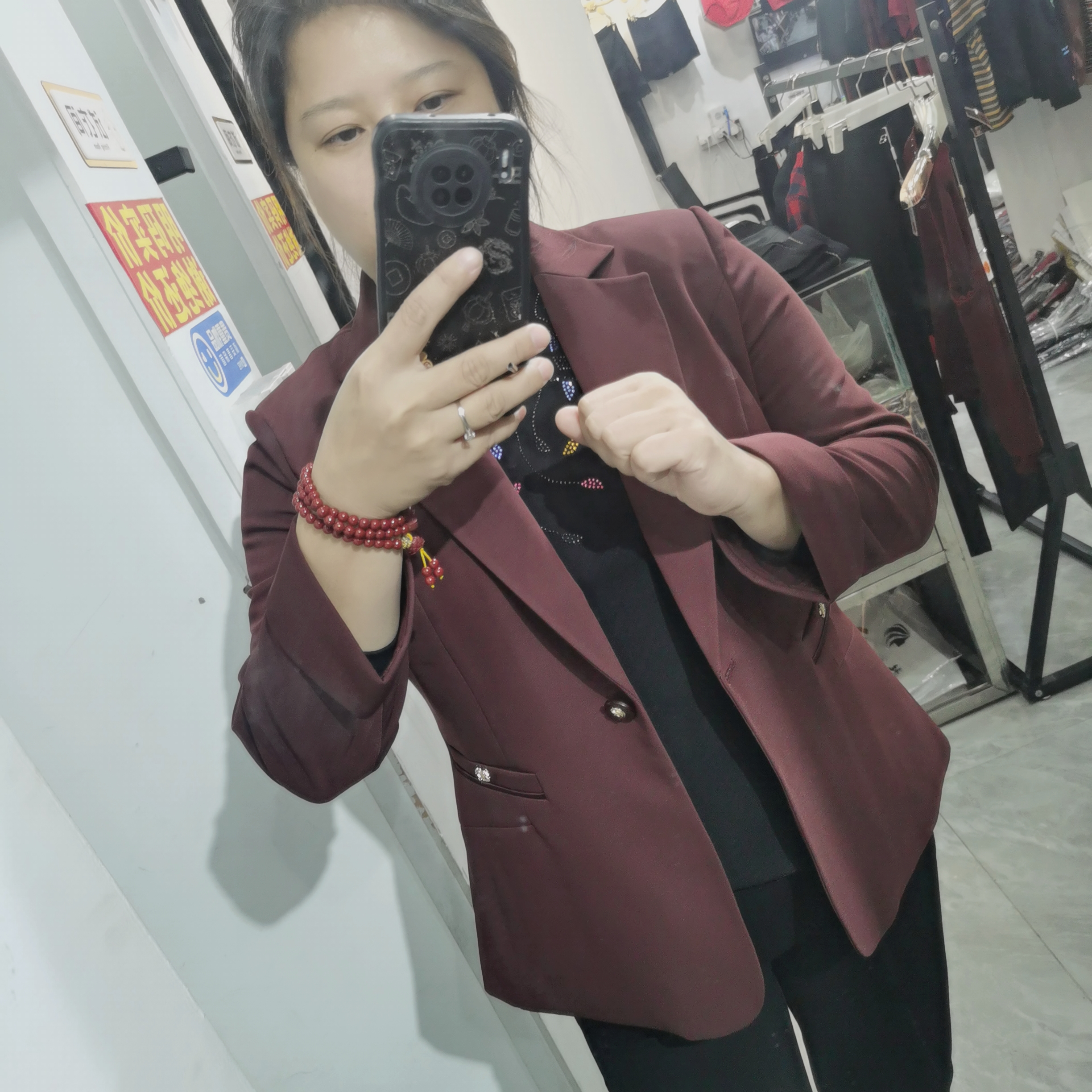 依资雅新款纯色西装外套