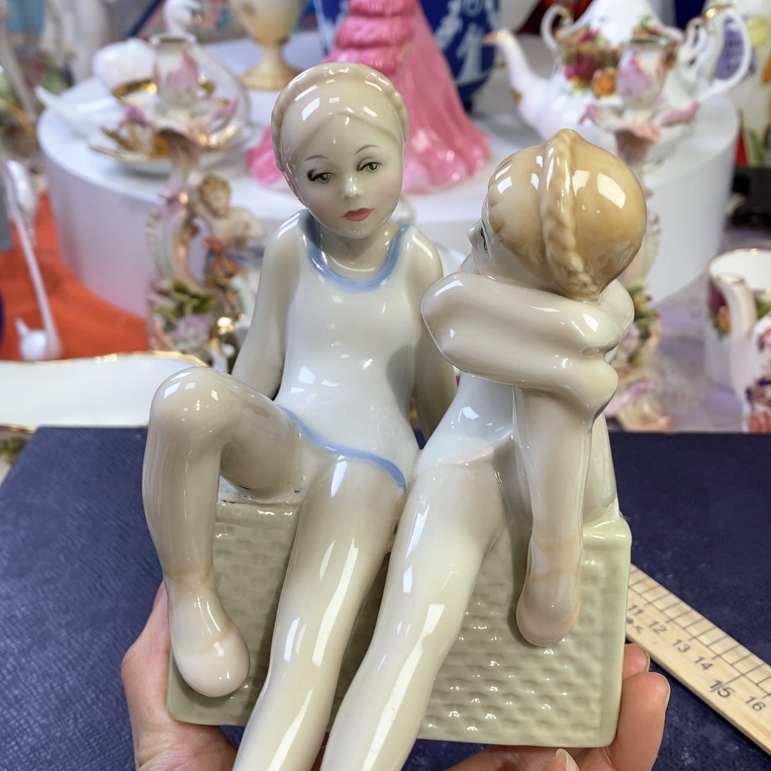 中古欧瓷咖啡杯水晶杯