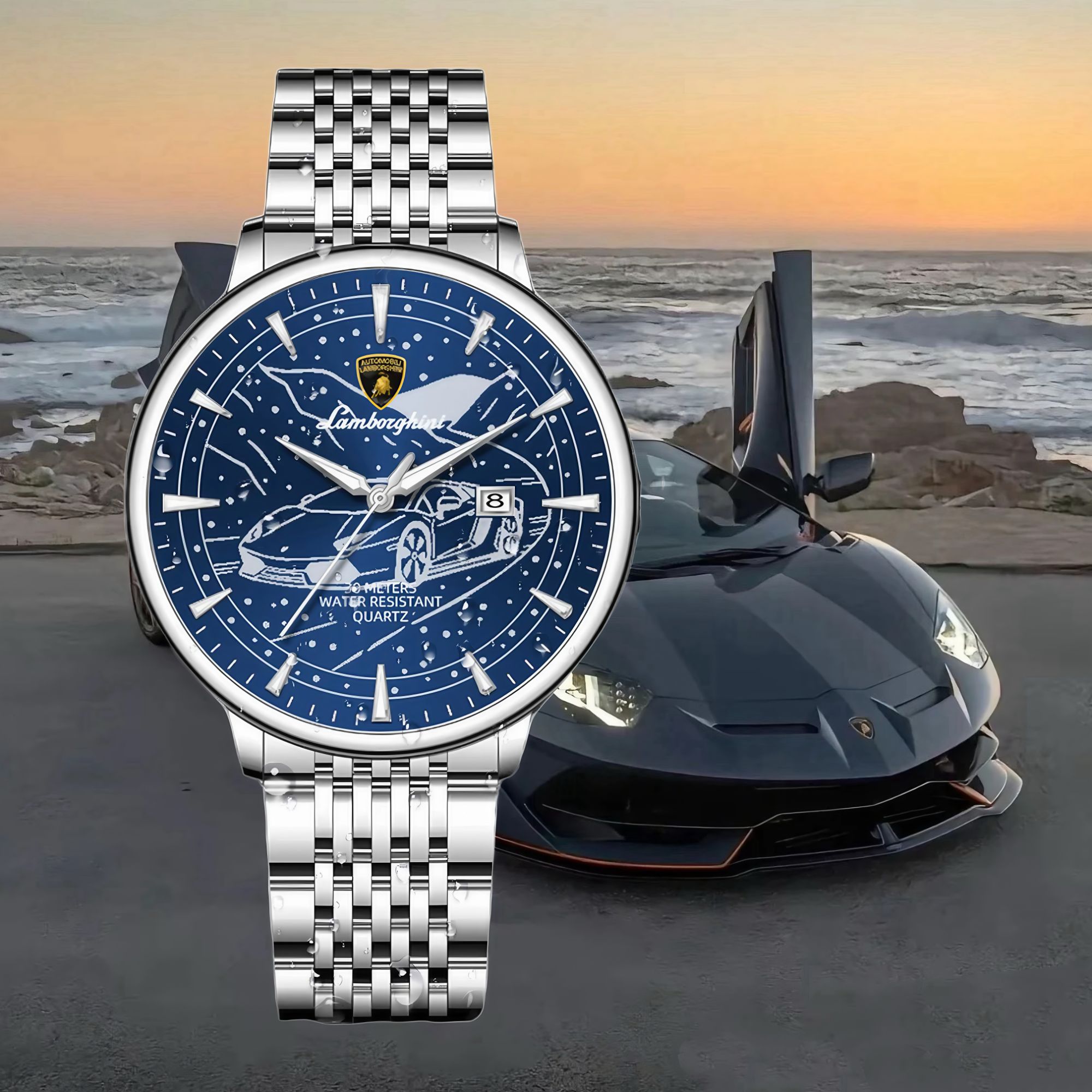 AUTOMOBILI LAMBORGHINI 兰博基尼联名限定款 星辰热款超跑腕表