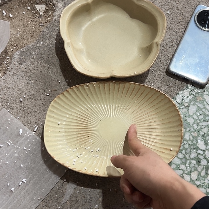 瓷片默认瑕疵商品椭圆➕花朵