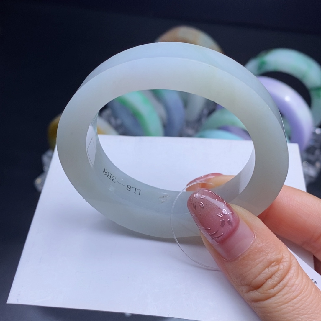 定制翡翠未镶嵌翡翠手镯48-51贵妃