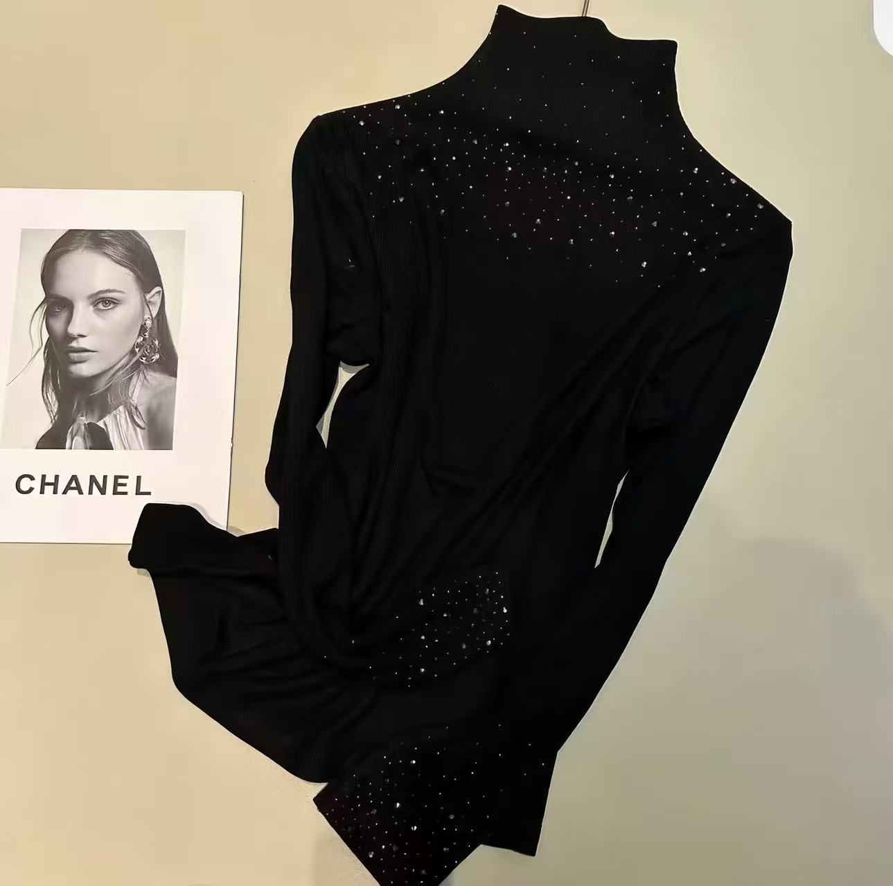 1511款洋气时尚减龄冬季新款双面绒衬衣领长袖内搭上衣小衫