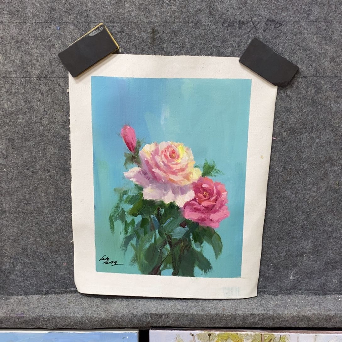 油画花卉油画作品