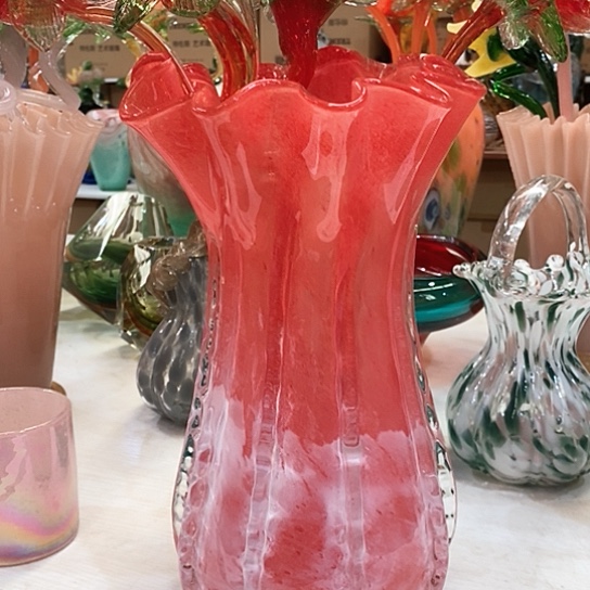 琉璃花瓶高32厘米口径15厘米