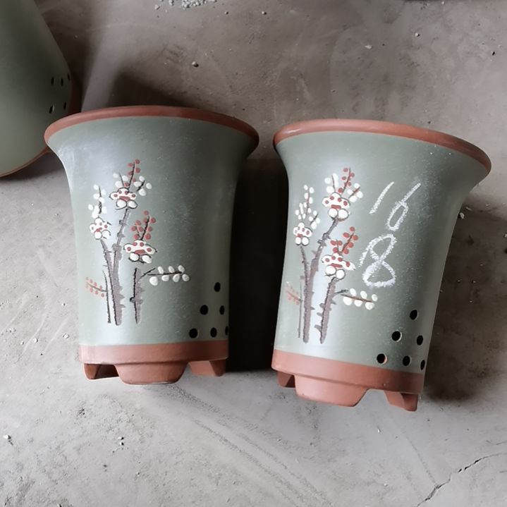 宜兴原矿紫砂花盆