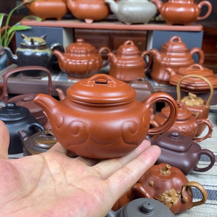 紫砂茶壶仿古如意120-220cc原矿赵庄朱泥特价