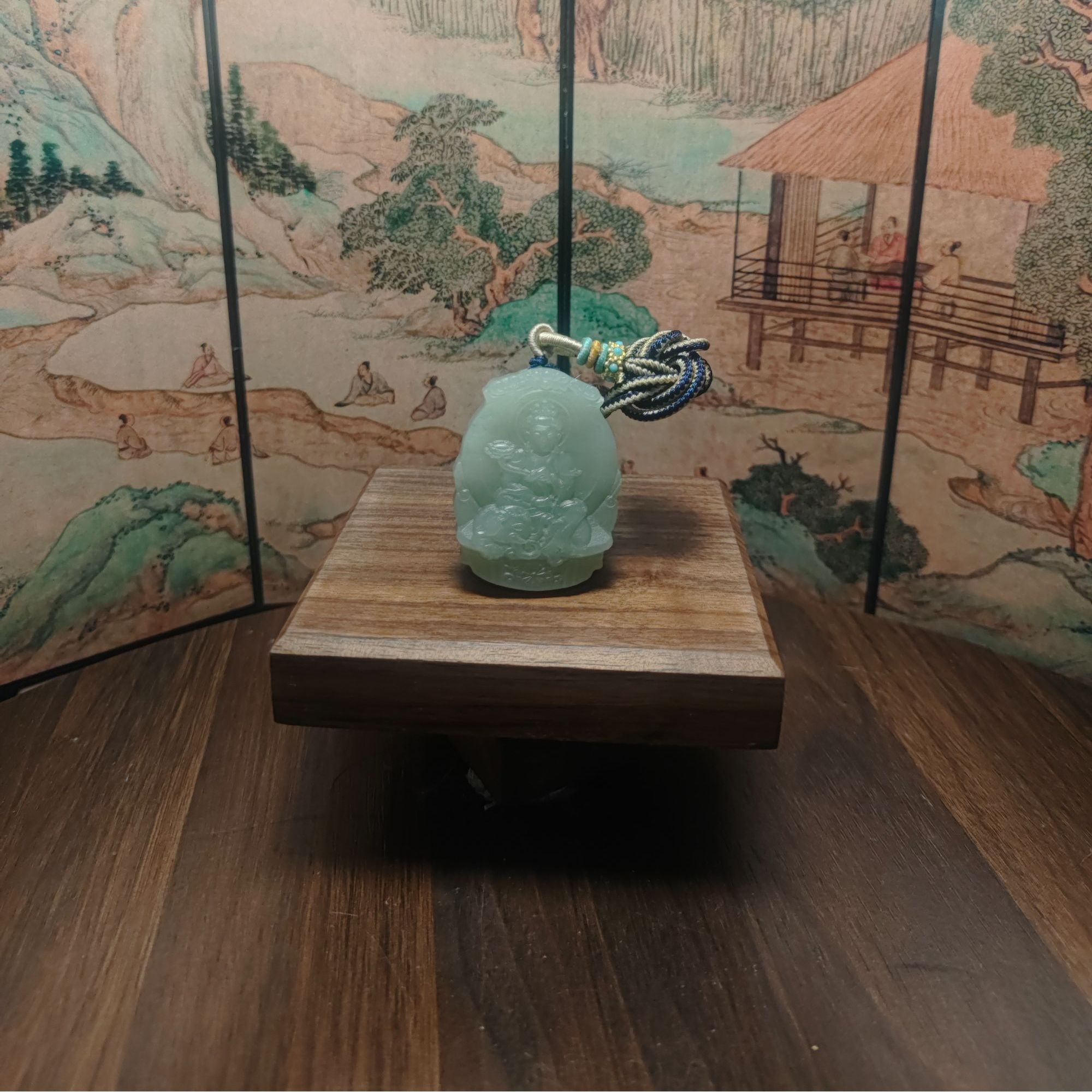 X和田玉普贤吊坠（龙、蛇）0611