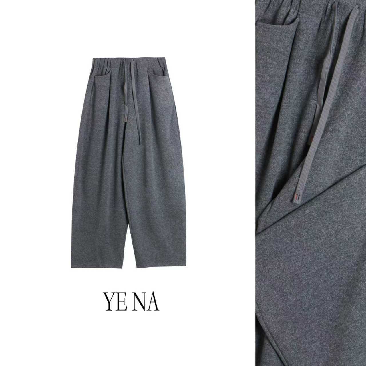 【小白】弯刀裤百搭无弹高腰微弹休闲裤外穿加厚冬款休闲绒裤KZ173