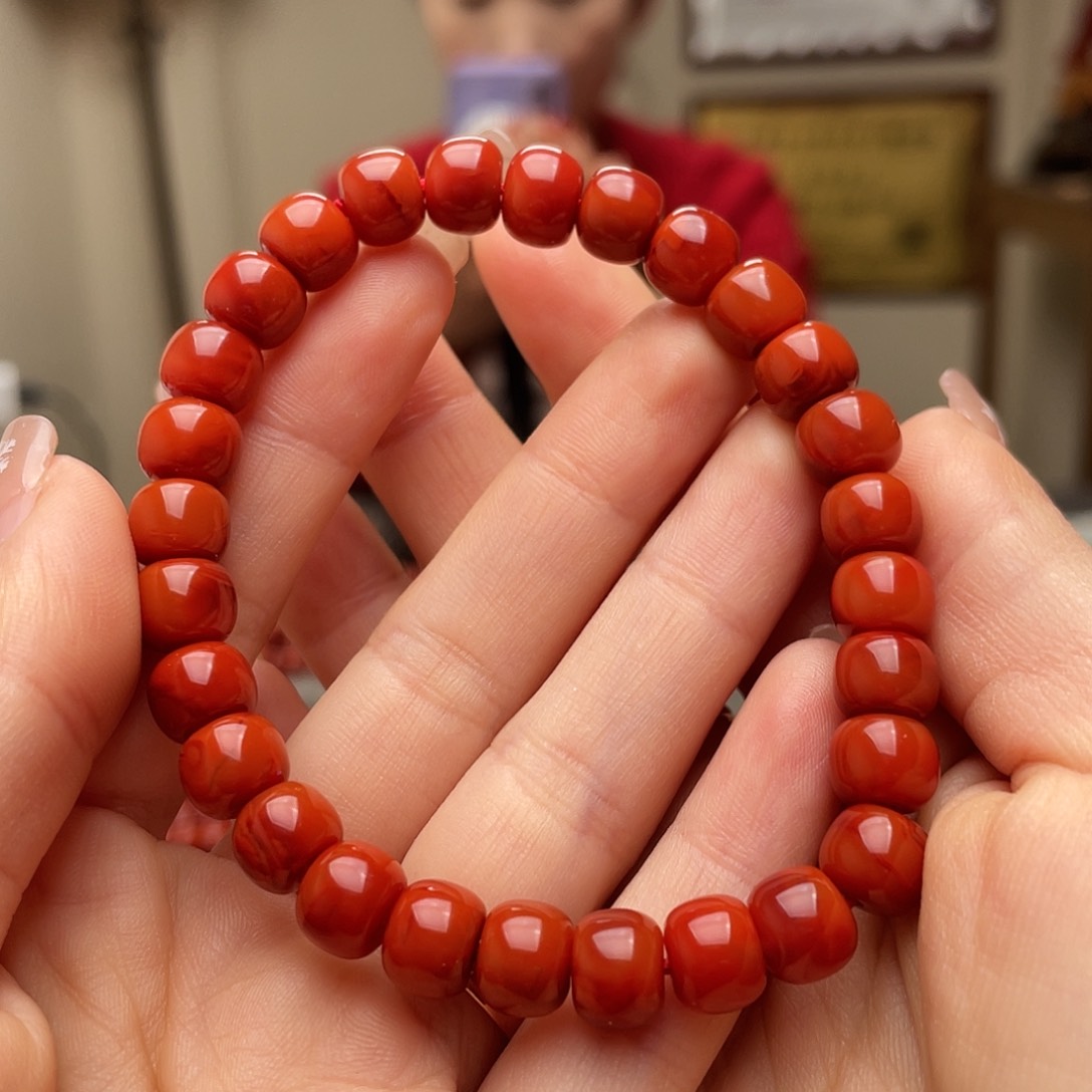 南红玛瑙手链未镶嵌