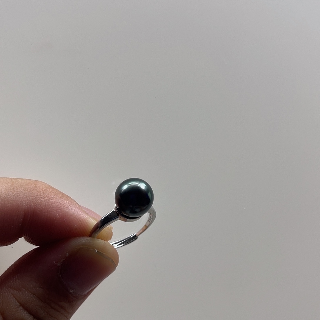 海水珍珠戒指银S925镶嵌