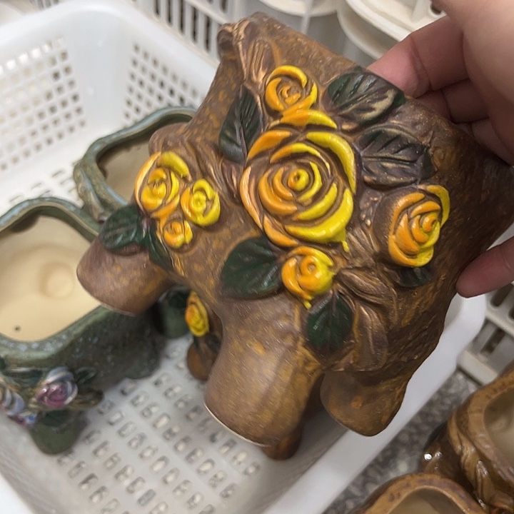 粗陶材质多肉花盆