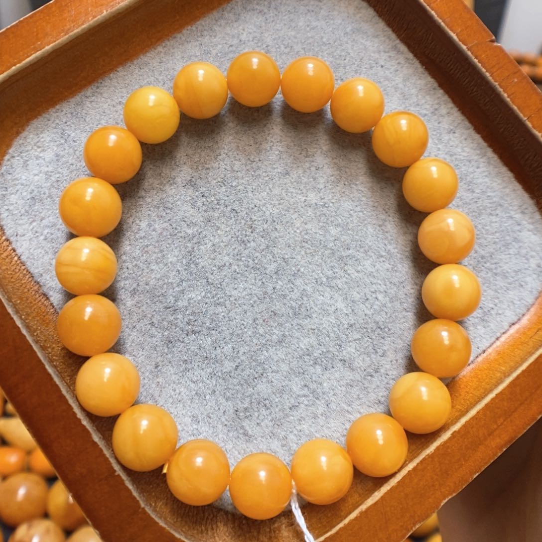 未镶嵌蜜蜡手链蜜蜡