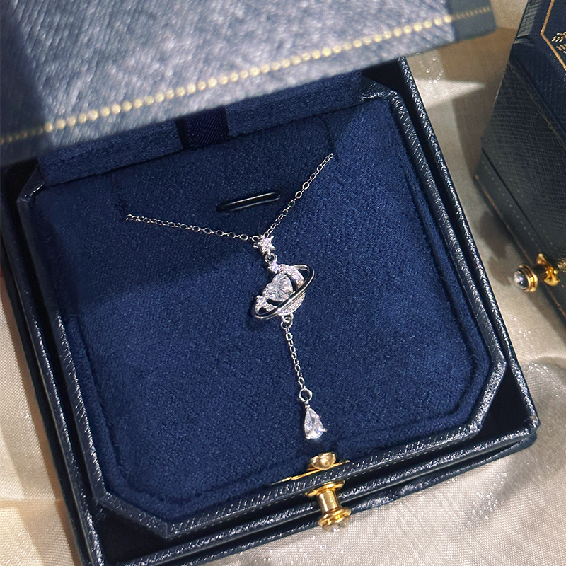 坠链均足银 幻梦星月999纯银项链女轻奢小众锁骨链送闺蜜生日礼物