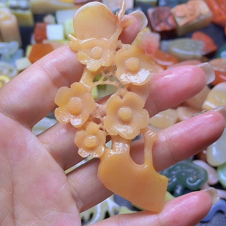 青田石印石花开富贵