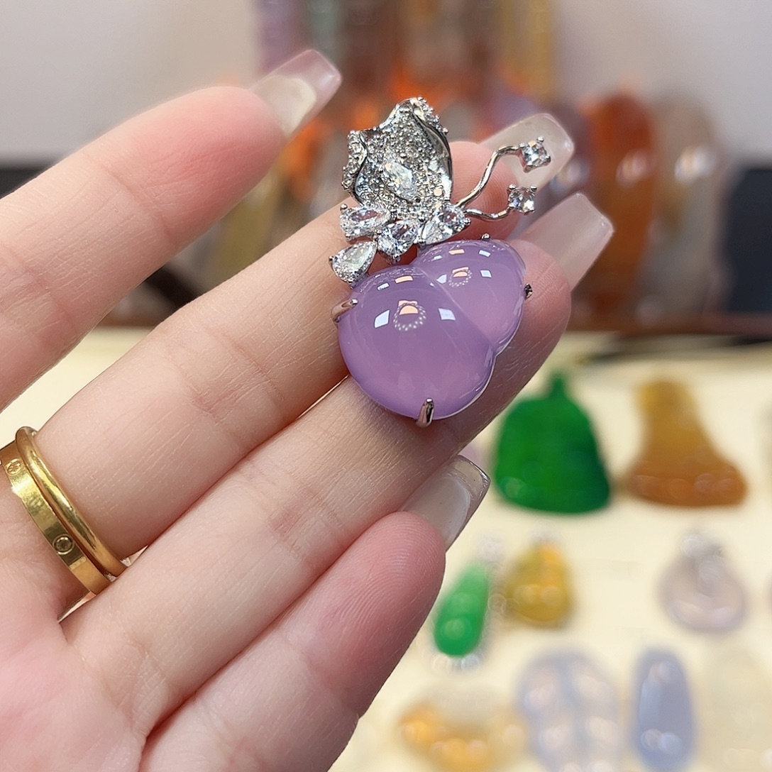 玛瑙/玉髓银S925镶嵌颈饰