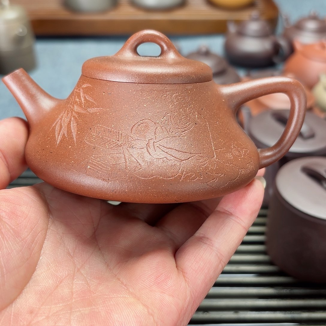 紫砂茶壶全手工柱瓢