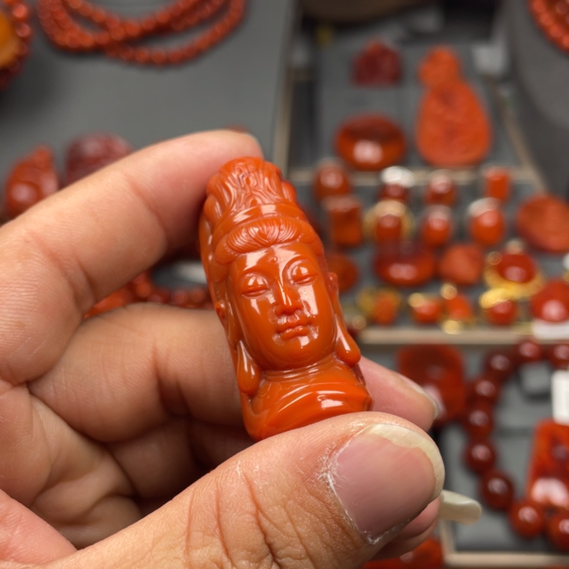 【闪购商品】南红玛瑙珠宝奇石未镶嵌吊坠