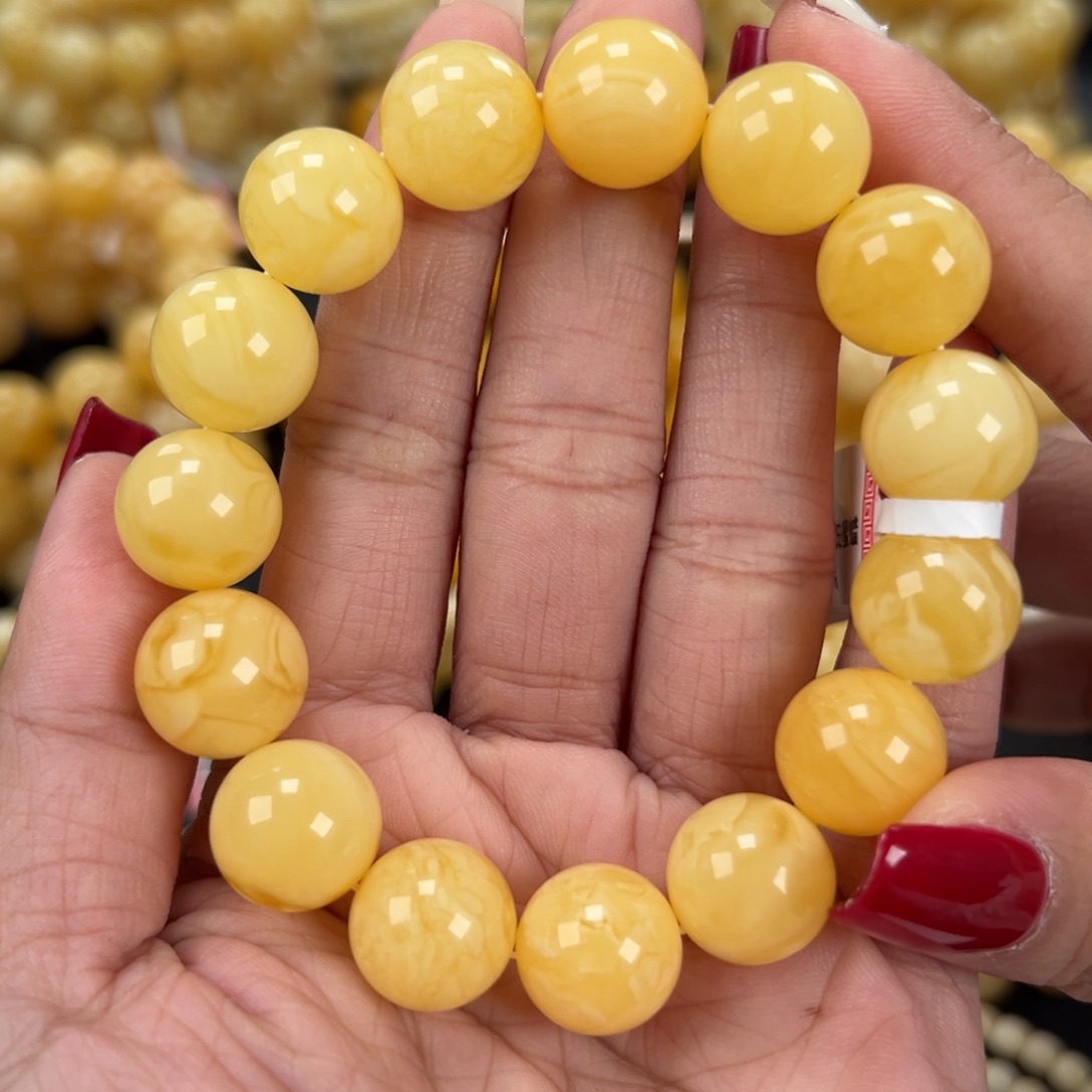 琥珀未镶嵌手链24克