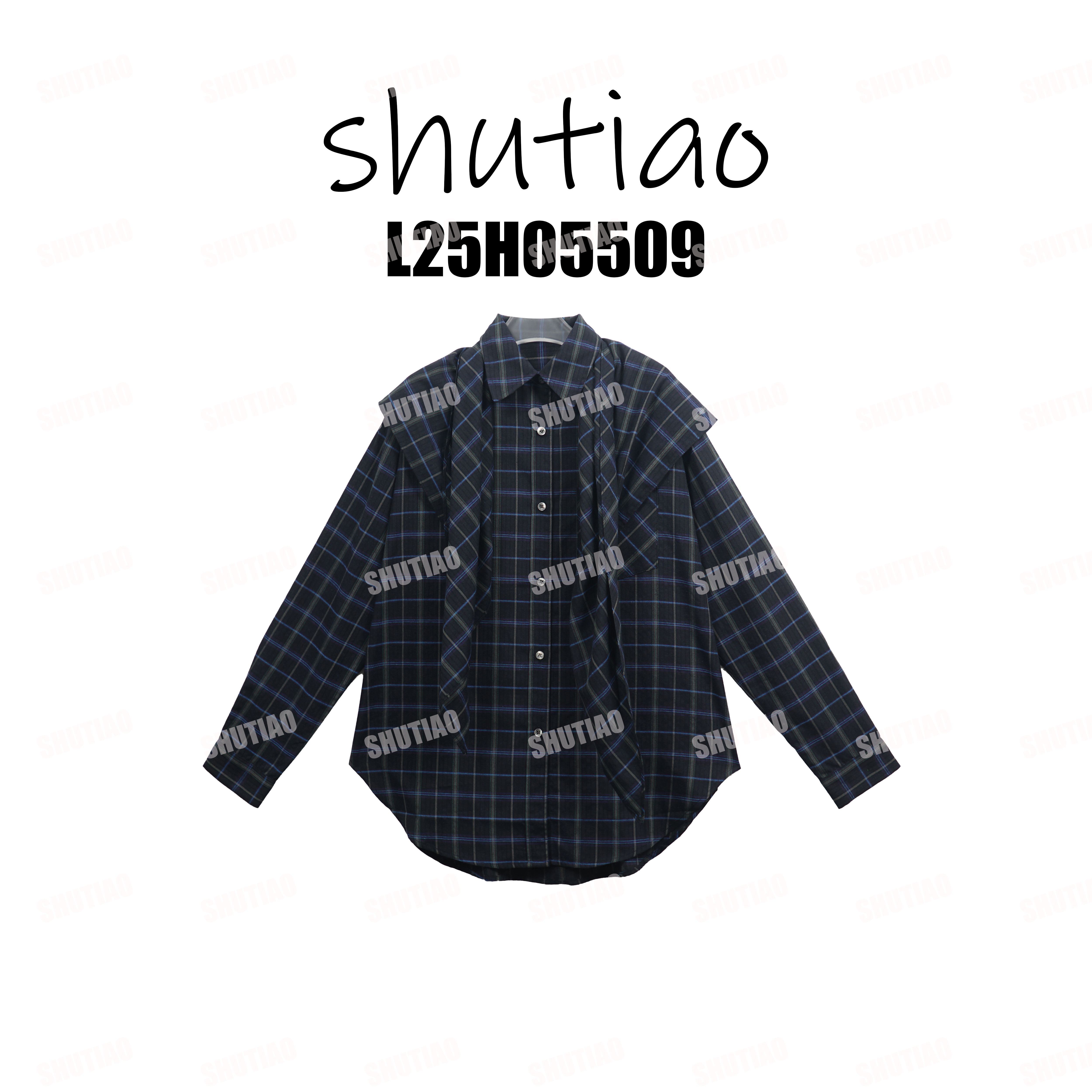 【SHUTIAO】2025冬季：新款小众设计款衬衫L25H05509