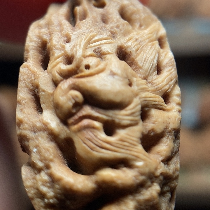 纯手工手刀钟馗桃牌