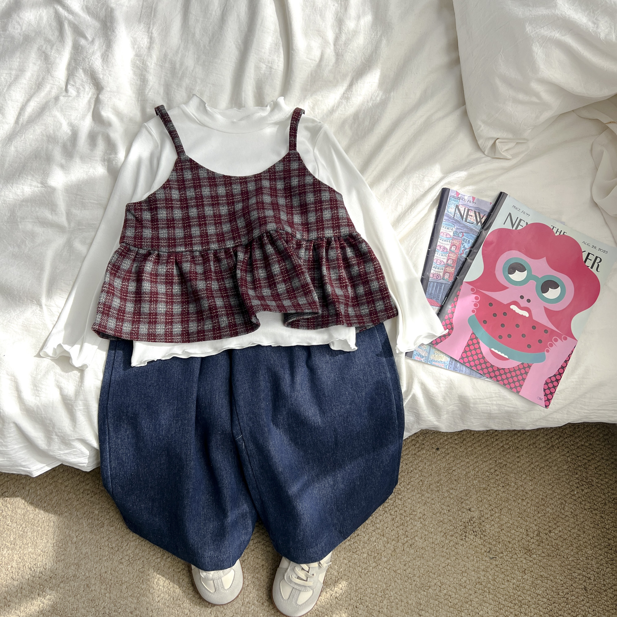 【原版】女童2025秋装新款韩版三件套MNTQW58511