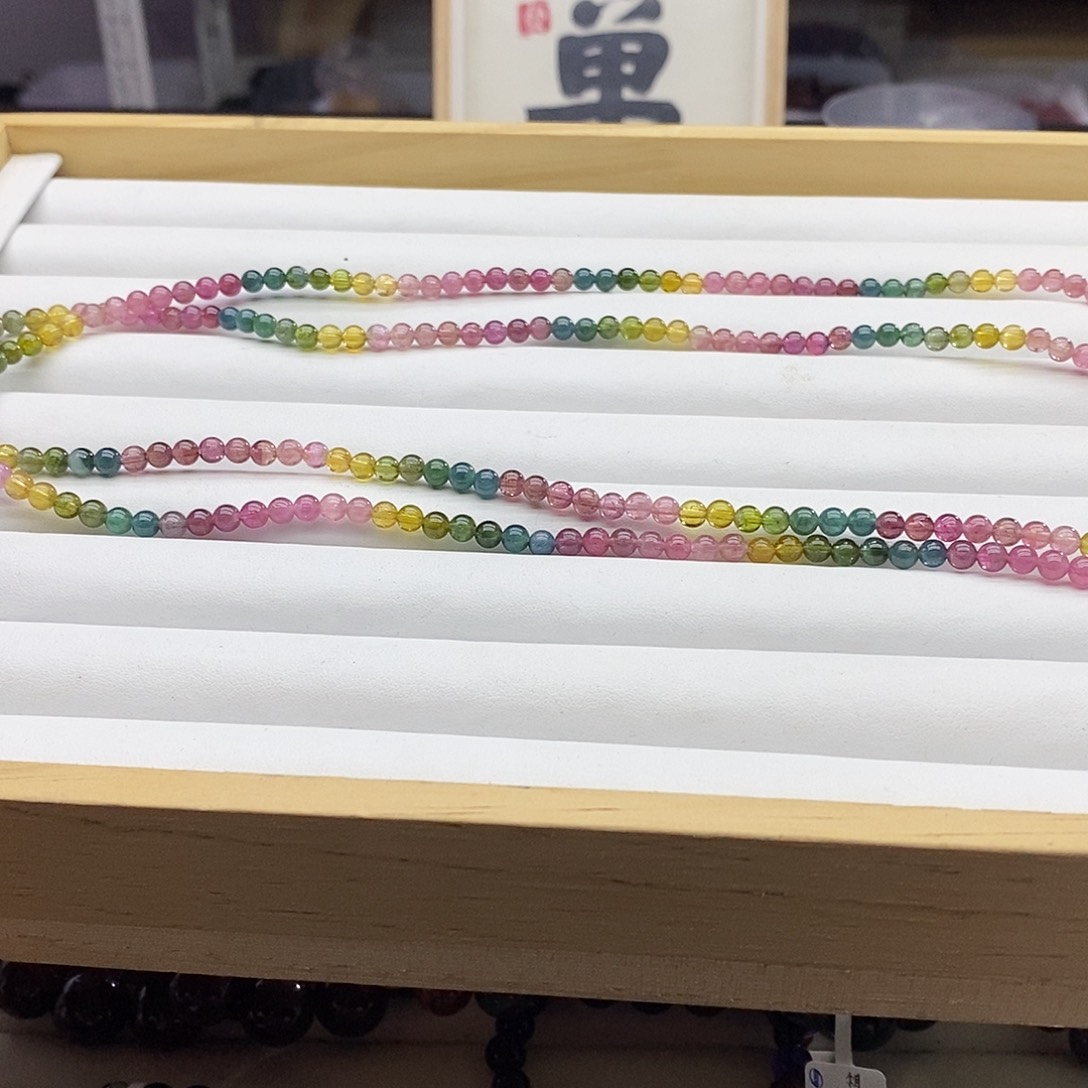 碧玺手链未镶嵌多样性发货发一条