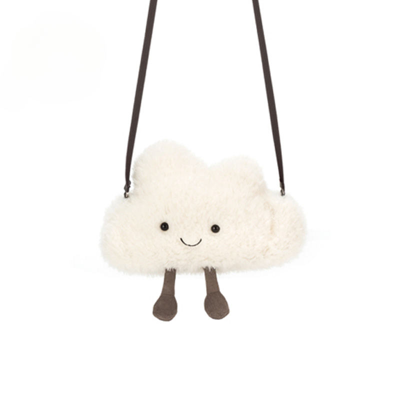 英国趣味云朵斜挎包柔软毛绒斜挎包背包出街可爱玩偶送礼