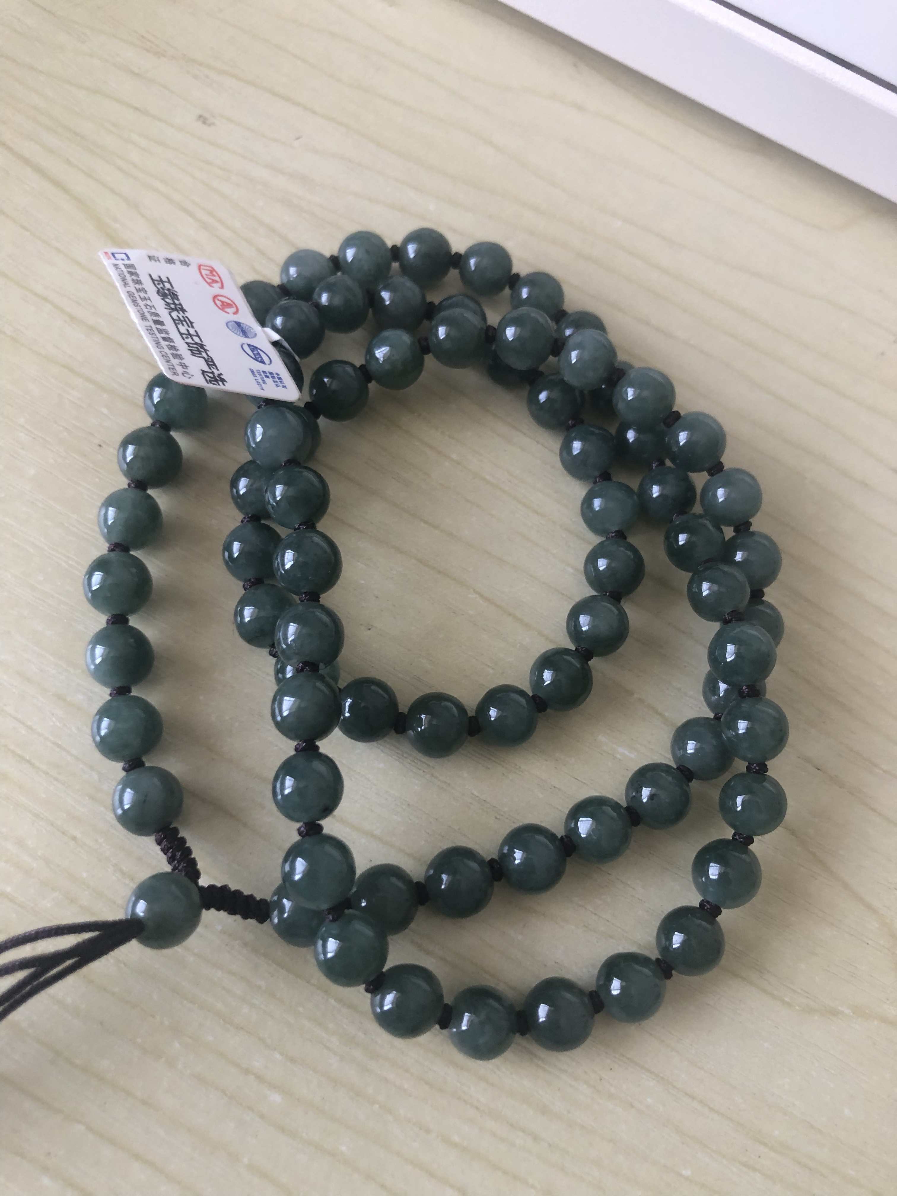 天然翡翠绳颈饰百搭保真细糯气质