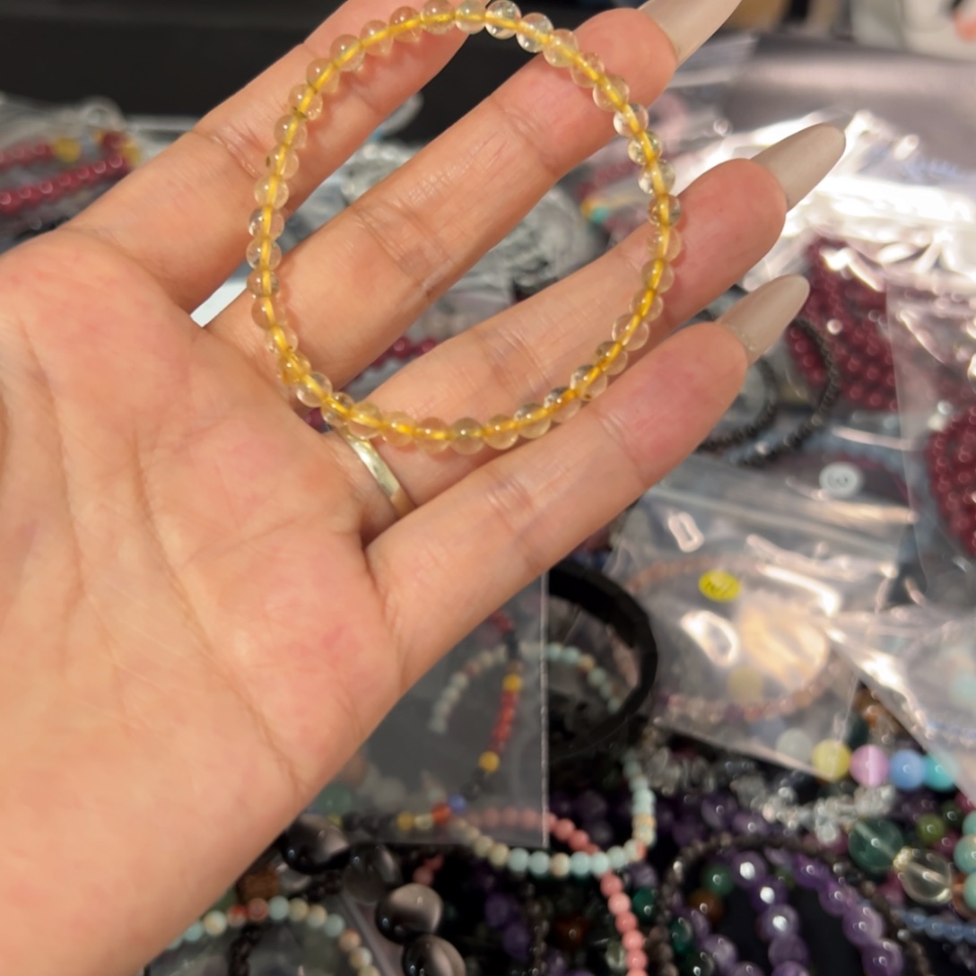 烟晶手链未镶嵌金发晶