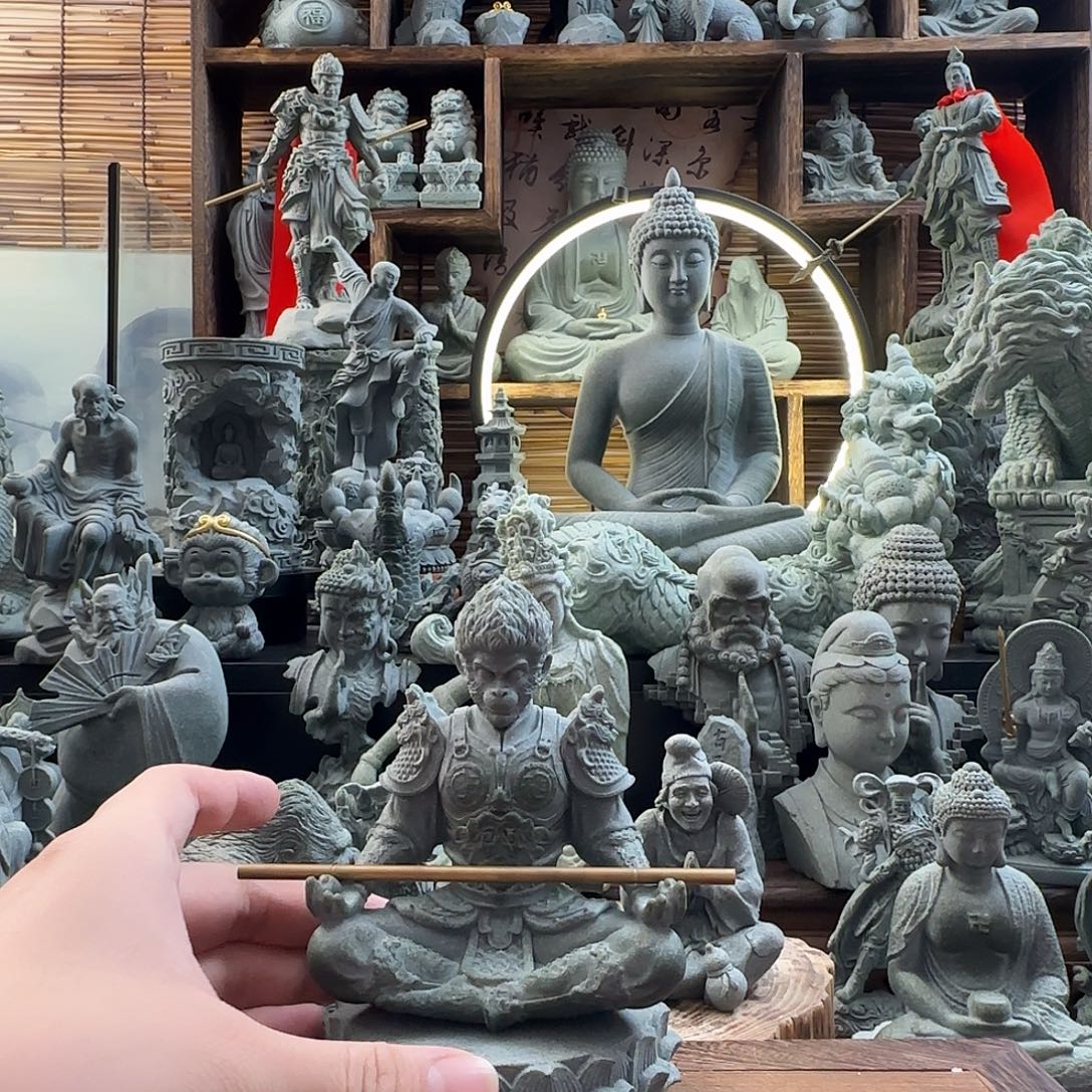 石材0135➕悟空新款一个红色金箍棒铜