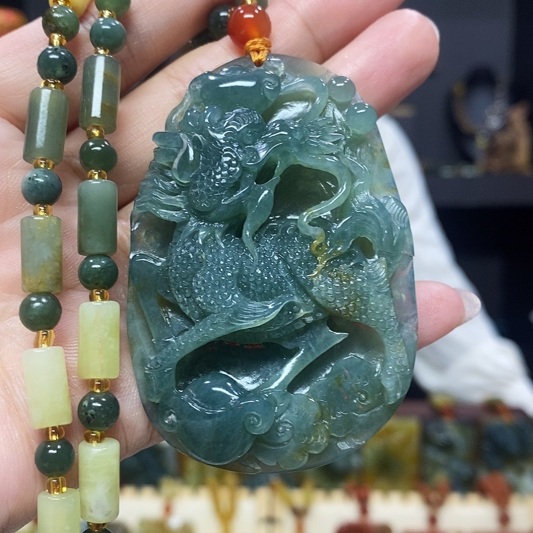 未镶嵌岫玉挂件吊坠项链